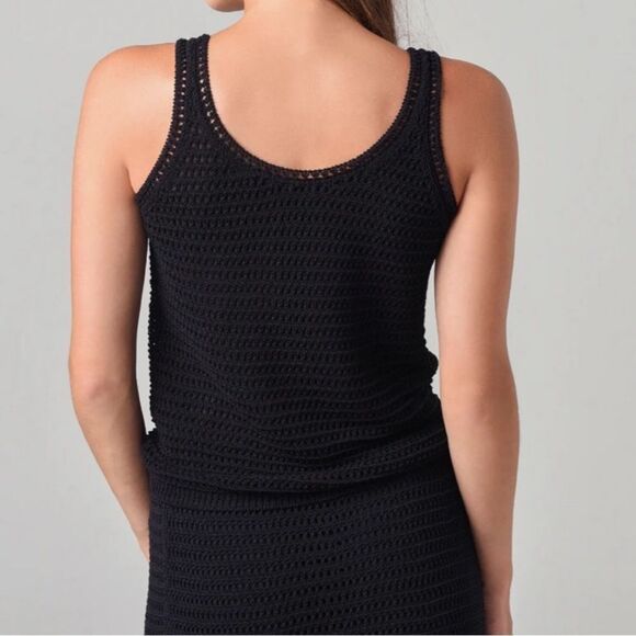 Vince Black Cotton Blend Crochet Tank XS - Picture 5 of 7